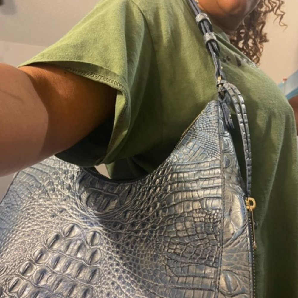 Gorgeous BRAHIM shoulder bag, Tabitha is the style, and Seafoam is the color.